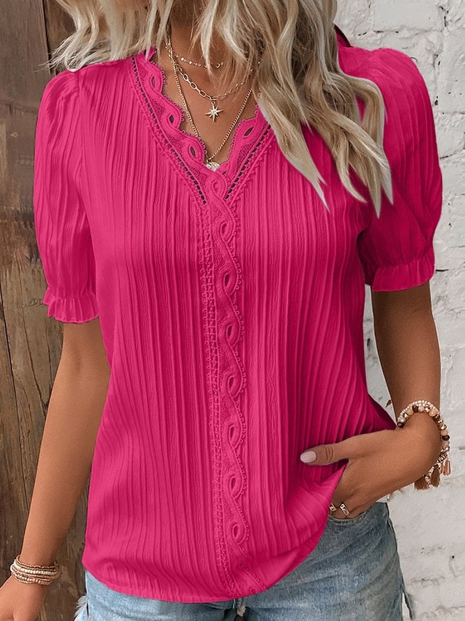 Mirna | Elegant V-neck Blouse 1+1 Free