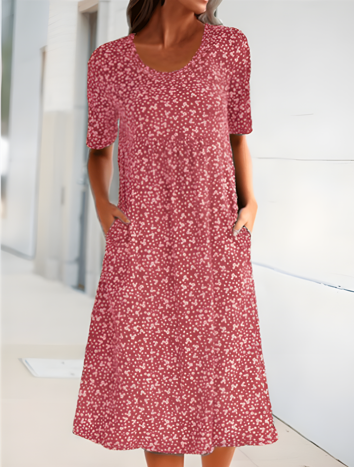 Laura | Casual Round Neck Floral Dress