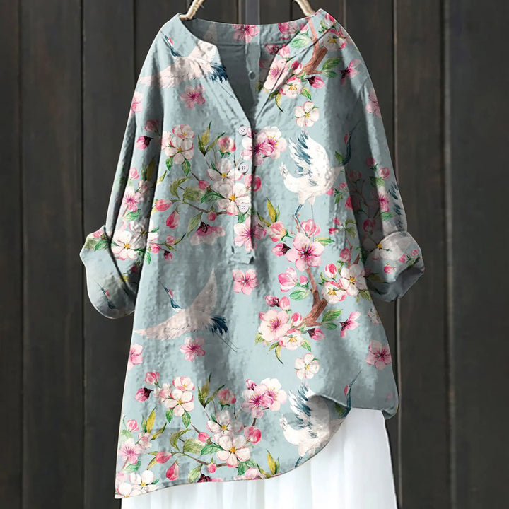 Marlowe | Chic Blouse with Floral Accents