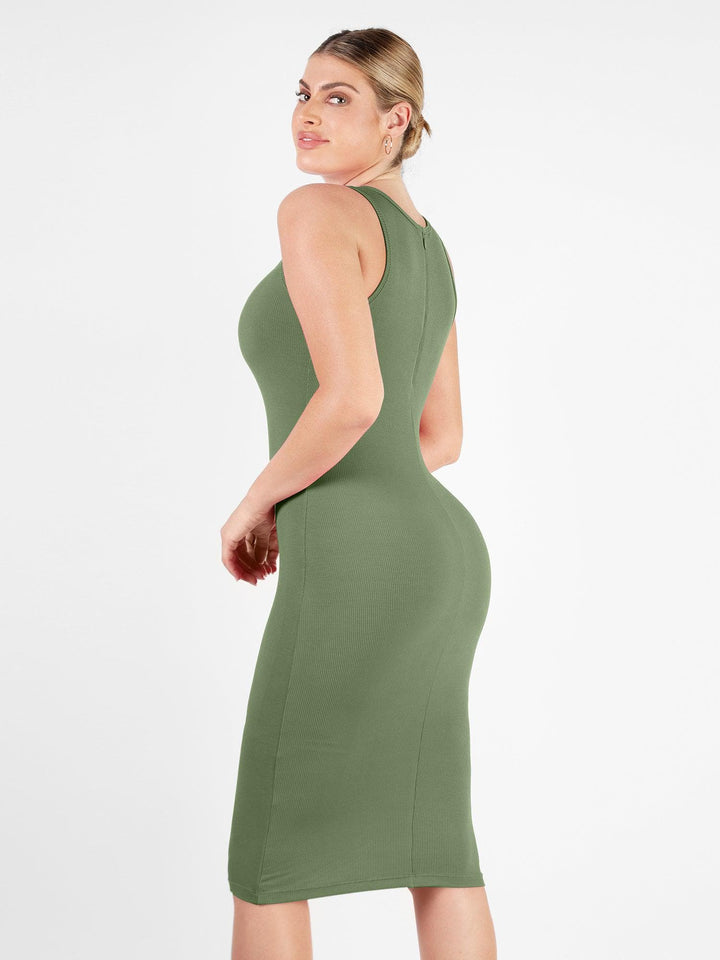 ARIA | Shapewear Crew Neck Midi Dress