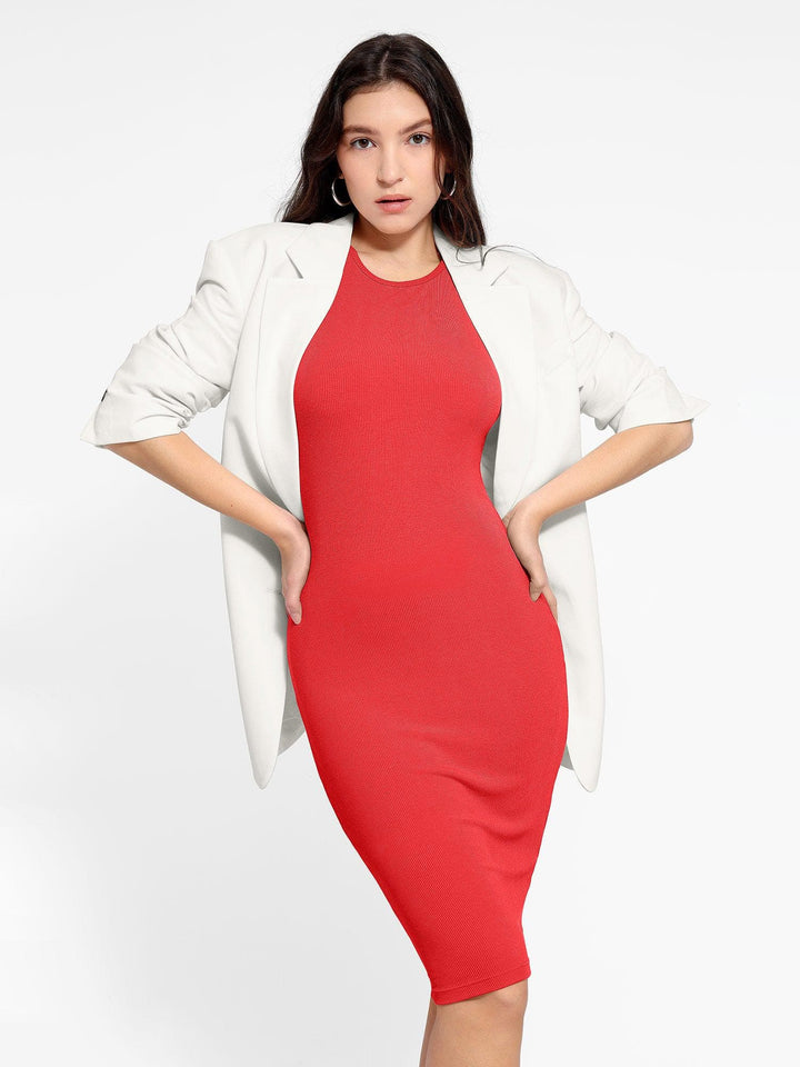 ARIA | Shapewear Crew Neck Midi Dress