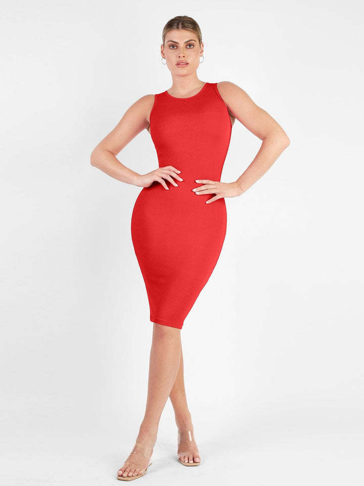 ARIA | Shapewear Crew Neck Midi Dress