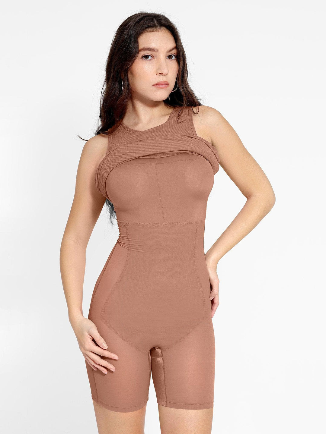 ARIA | Shapewear Crew Neck Midi Dress