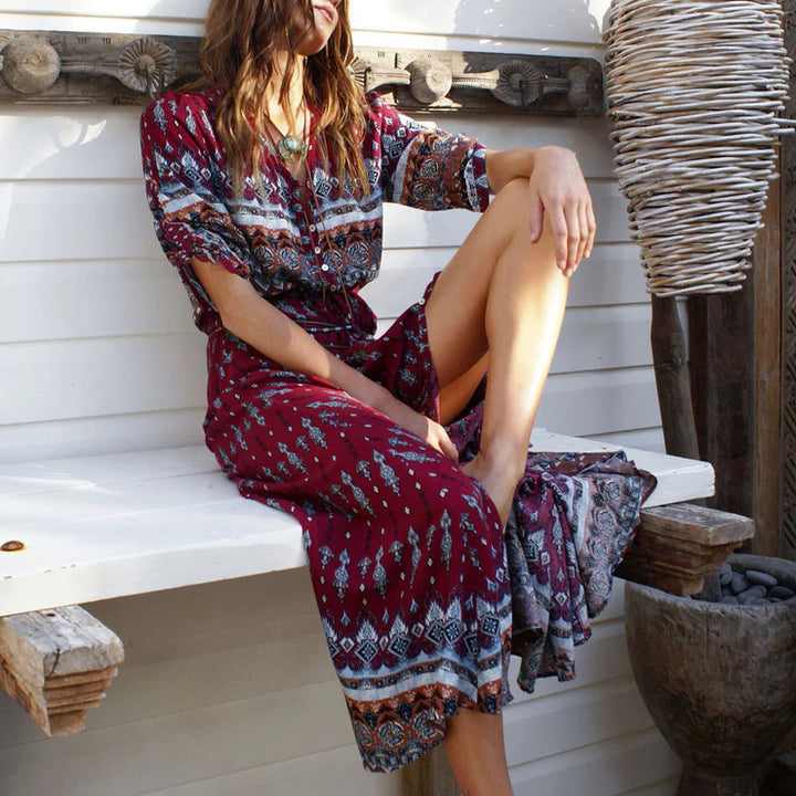 Borina | Bohemian Floral Dress