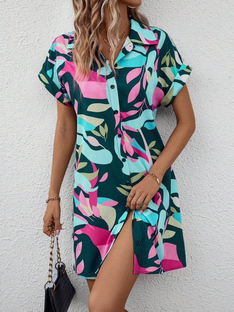 Tessa - Printed Cardigan Dress